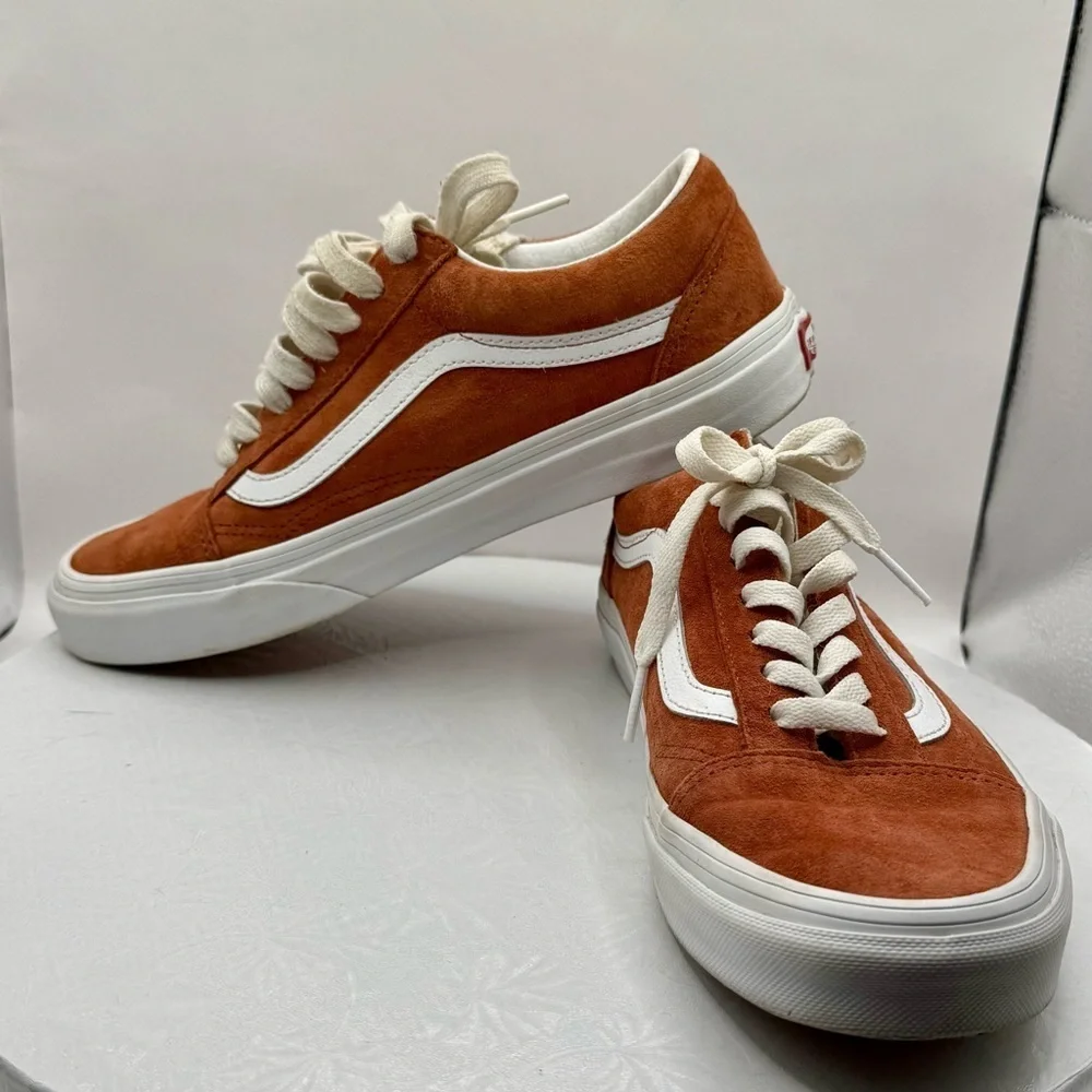 Vans Old‎ Skool Men's Suede Sneakers Burnt Orange Men Size 7 Women’s Size 8.5